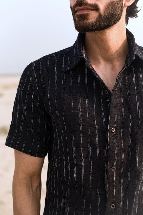 Oakwood Linen Cotton Handwoven Shirt