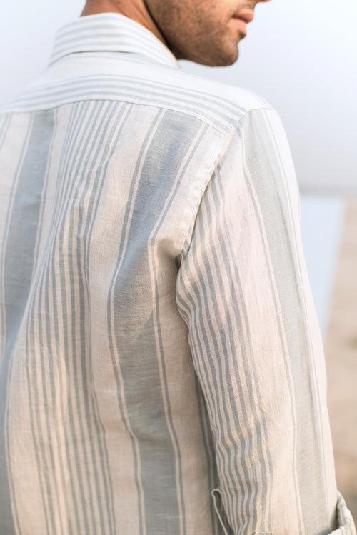 Whispering Birch HandwovenLinen Shirt