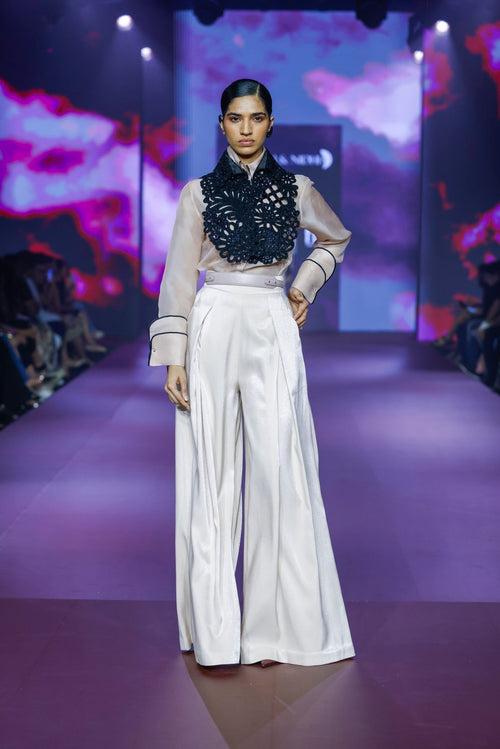 FELINE HIGH-WAIST FLARED TROUSERS