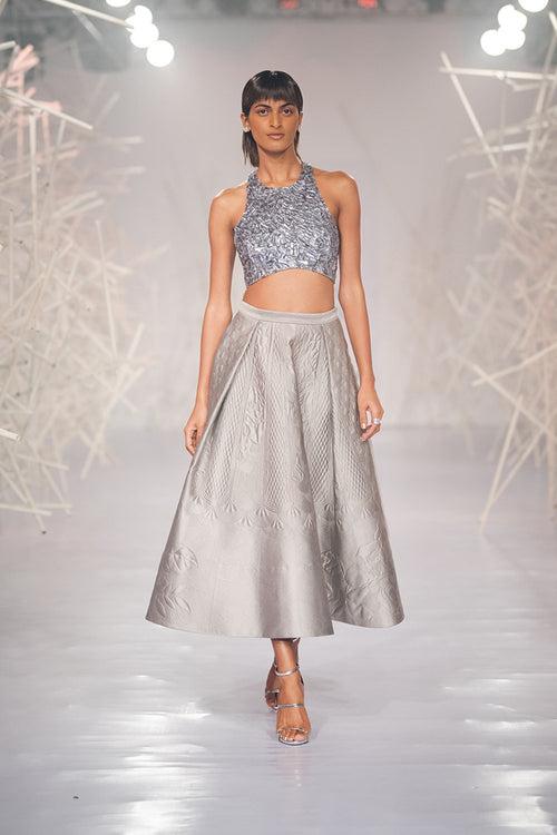 Alta Embellished Crop Top & Skirt Set