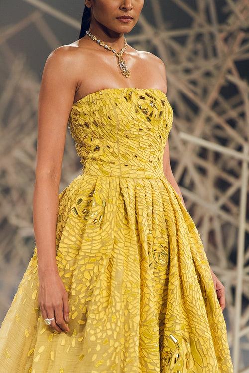 Rosa Gown - Organza - Yellow