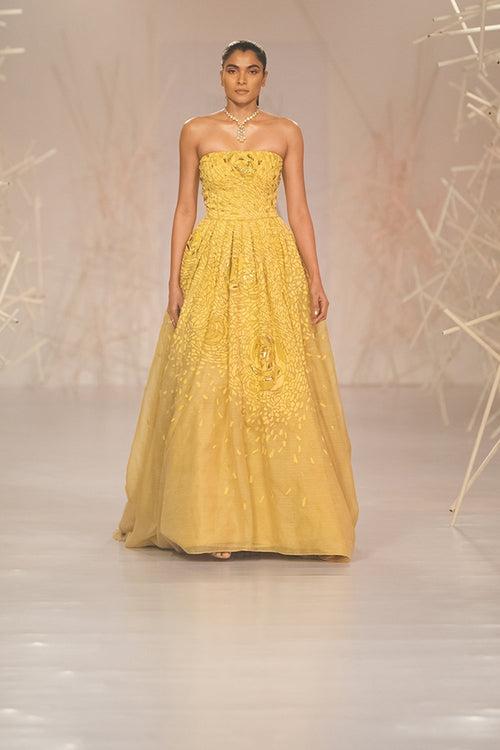 Rosa Gown - Organza - Yellow