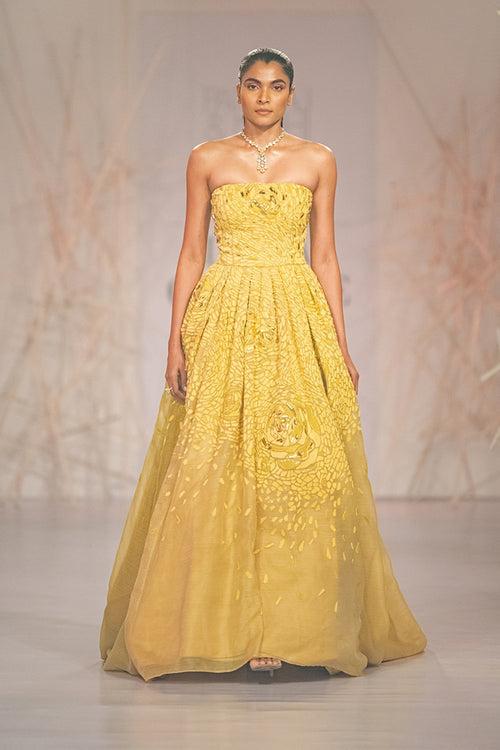 Rosa Gown - Organza - Yellow