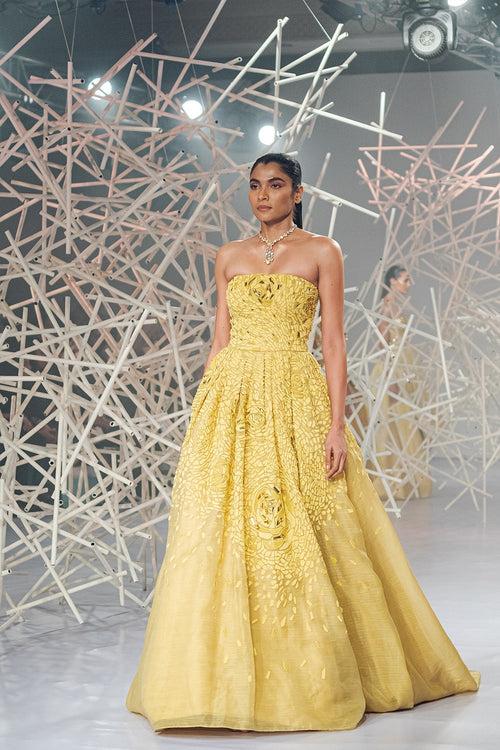 Rosa Gown - Organza - Yellow