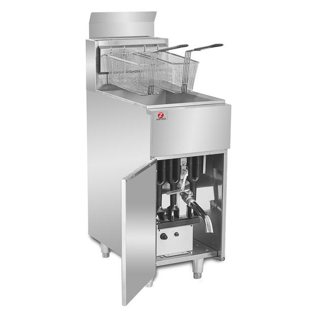 Floor Standing Gas Fryer w/ Two Baskets (HGF-778)