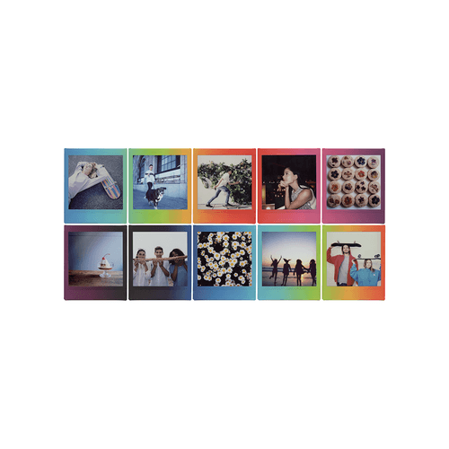 Instax square designer film- Rainbow frame  (10 sheets)