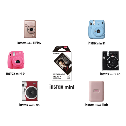 Instax mini designer film- Black frame (10 sheets)