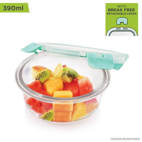 390ml x 5 Allo FoodSafe Microwave Oven Safe Glass Container with Break Free Detachable Lock