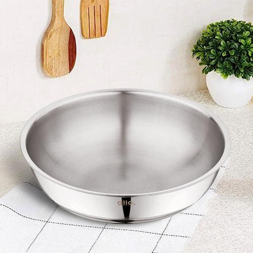 6.8L Allo CookSafe TriPly Tasla | Stainless Steel | Induction Friendly | 32 cm