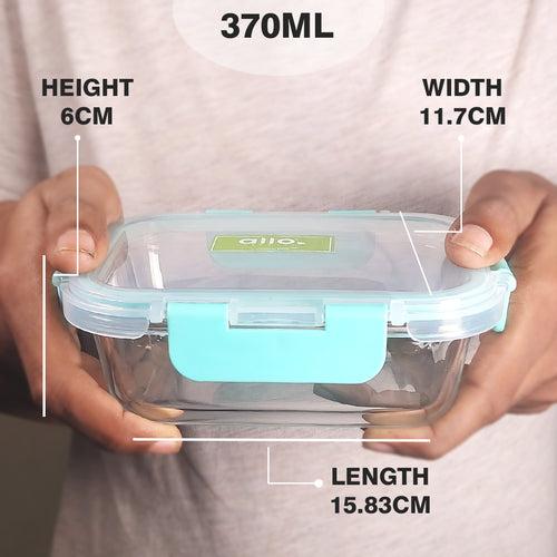 370ml Allo FoodSafe Microwave Oven Safe Glass Container with Break Free Detachable Lock