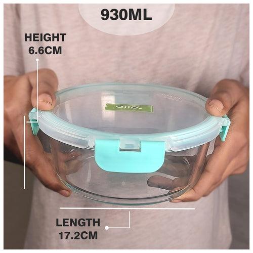 930ml x 2 Allo FoodSafe Microwave Oven Safe Glass Container with Break Free Detachable Lock