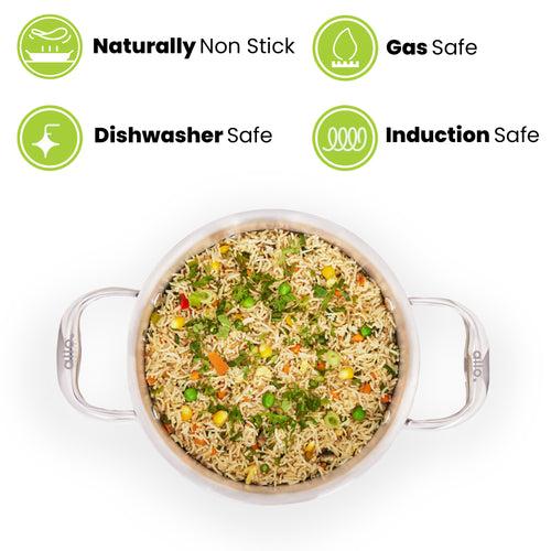 3.6L Allo CookSafe TriPly Saucepot | With Stainless Steel Lid | Induction Friendly | 20cm