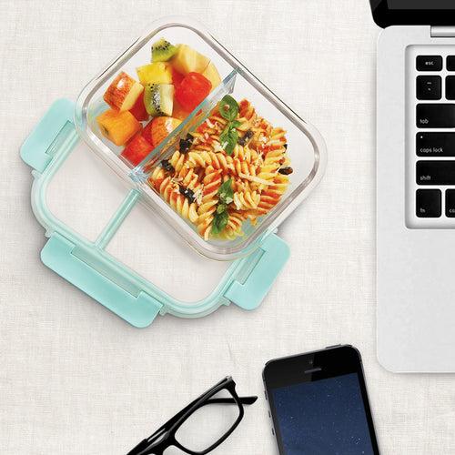 1000ml Allo FoodSafe Microwave Oven Safe Glass Lunch Box with Break Free Detachable Lock