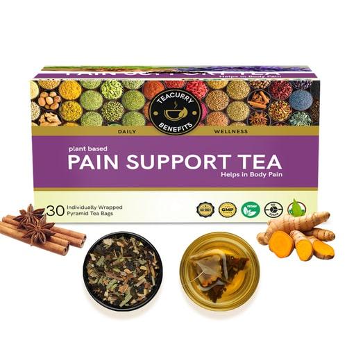 Pain Support Tea - Pain Relief Natural Tea For Pain, Headaches, Joint Pain, Inflammation & Muscle Cramps