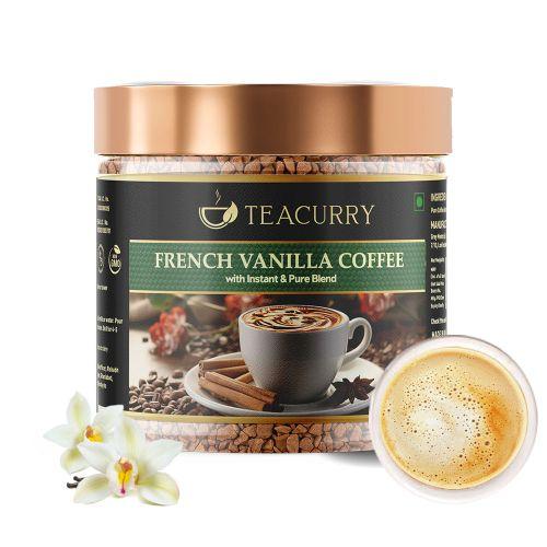 French Vanilla Instant Coffee Powder - Arabica Freeze Dried Coffee for Instant Hot & Cold Coffee