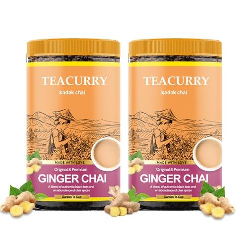 Ginger Chai - 100% Natural Ginger Flavoured Chai Tea | With Real Ginger, Black Tea