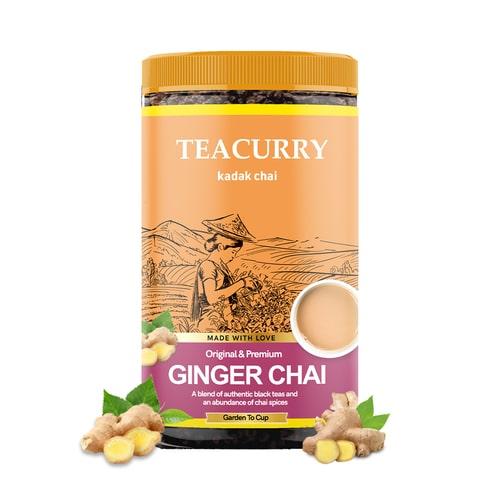 Ginger Chai - 100% Natural Ginger Flavoured Chai Tea | With Real Ginger, Black Tea