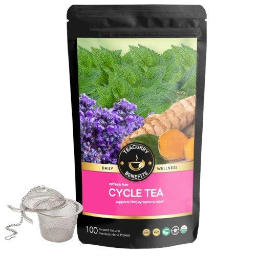 Period Tea - Cycle Tea with Diet Chart to help with PMS, Delayed Periods, Cramps, Less Flow