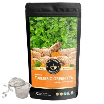 Turmeric Green Tea - Helps with Joint Pain, Ulcer, Heart, Immunity