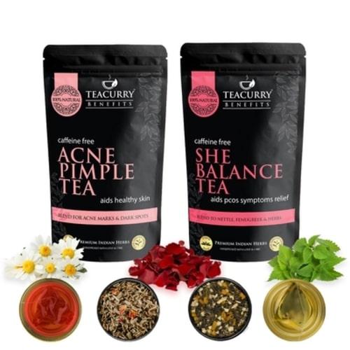 PCOS PCOD Acne Pimple Tea  Combo Pack For Women