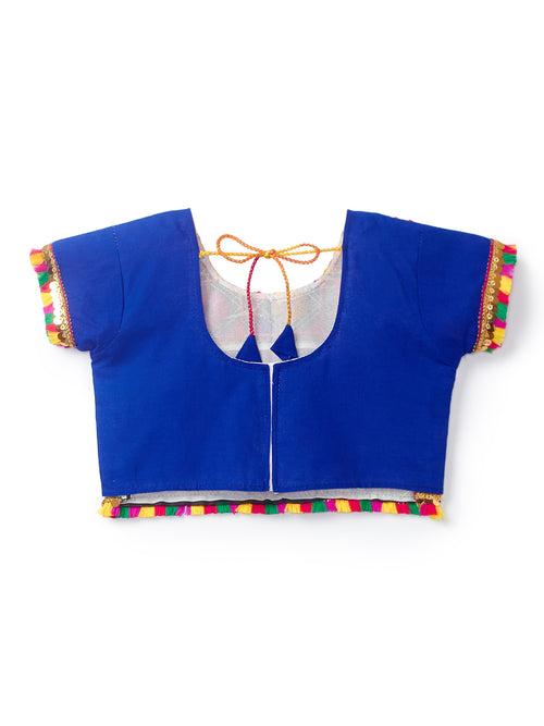 Banjara India Kutchi Emboidered Blue Girls Chaniya Choli with Dupatta (CC-PTW) - Blue