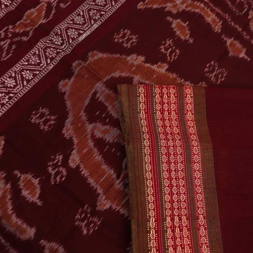 Handloom Bomkai Cotton Ikat Saree