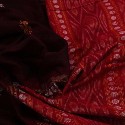 Handloom Bomkai Cotton Ikat Saree