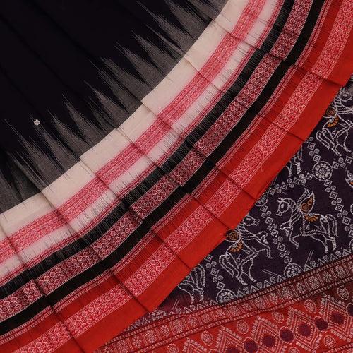 Handloom Bomkai Cotton Ikat Saree