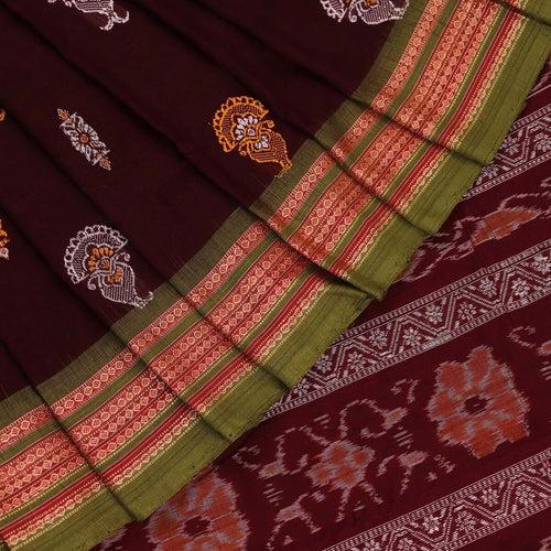 Handloom Bomkai Cotton Ikat Saree