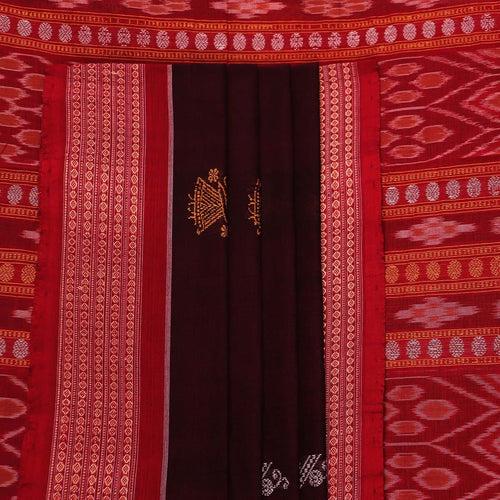 Handloom Bomkai Cotton Ikat Saree