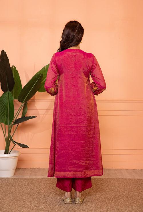 Pink Side Chunat Sia Kurta Set