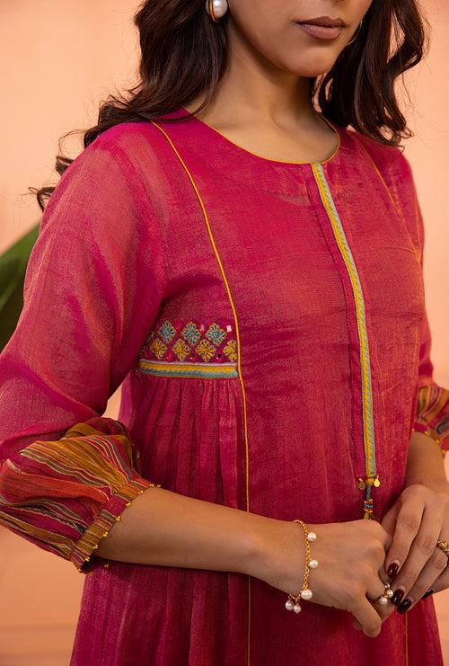 Pink Side Chunat Sia Kurta Set