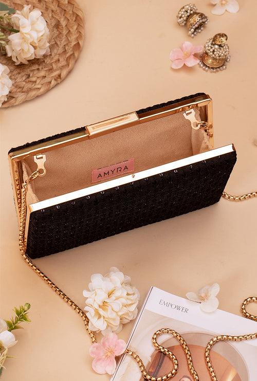 Noir Black Clutch