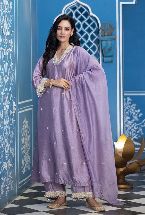 Lavender Overlap Ameera Kurta Set