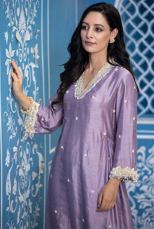 Lavender Overlap Ameera Kurta Set