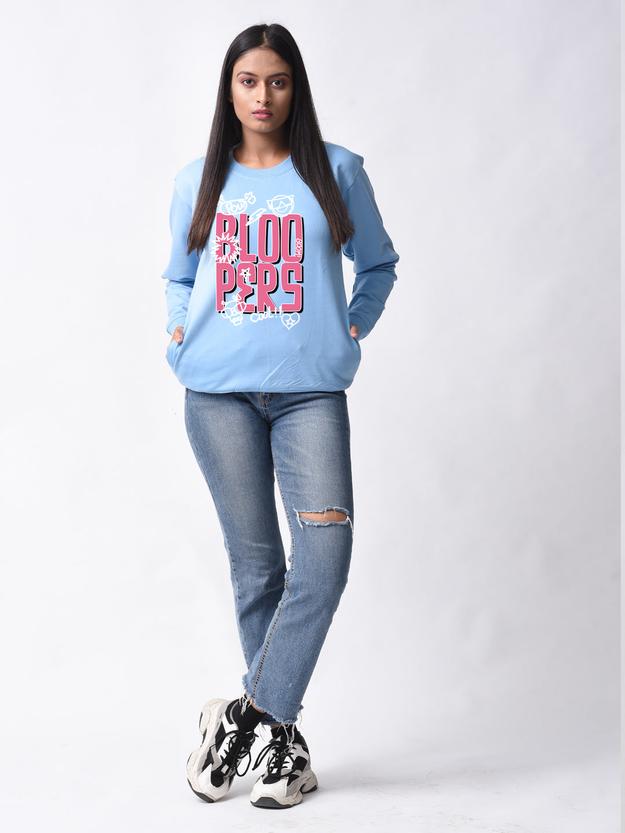 Bloopers Skyblue  Winter Wear Full Sleeve Sweatshirt