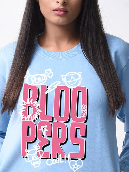 Bloopers Skyblue  Winter Wear Full Sleeve Sweatshirt