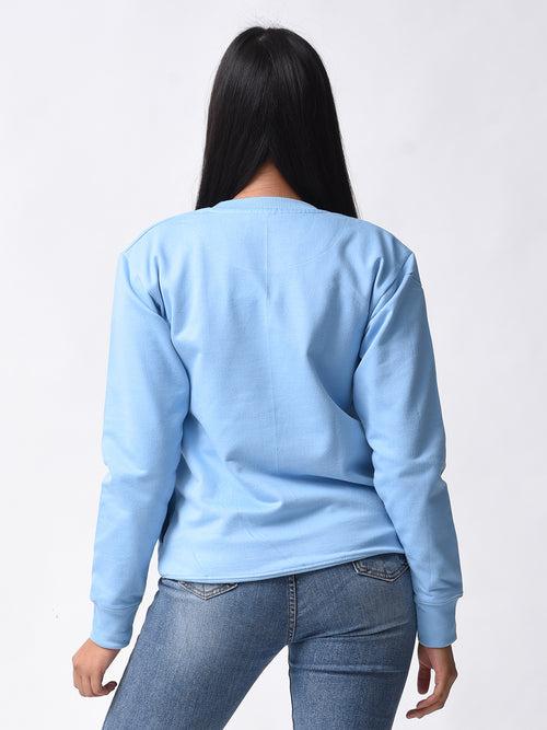 Bloopers Skyblue  Winter Wear Full Sleeve Sweatshirt