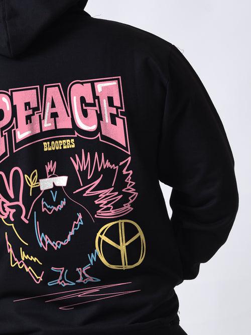 Peace Casual Winter Wear Graphic Printed Hoodie For men's