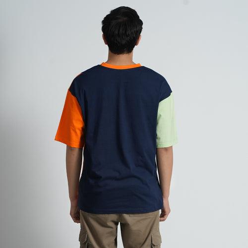 Men's Colour Block Oversized Drop shoulder T-shirt