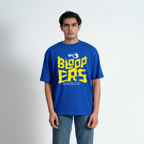 FLAME BLOOPERS ROYAL BLUE OVERSIZED T-SHIRT