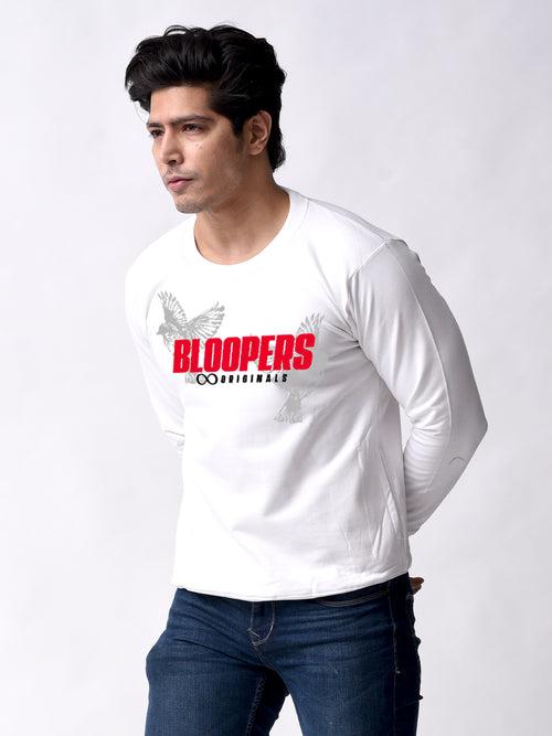 Bloopers White  Winter Wear Full Sleeve Sweatshirt