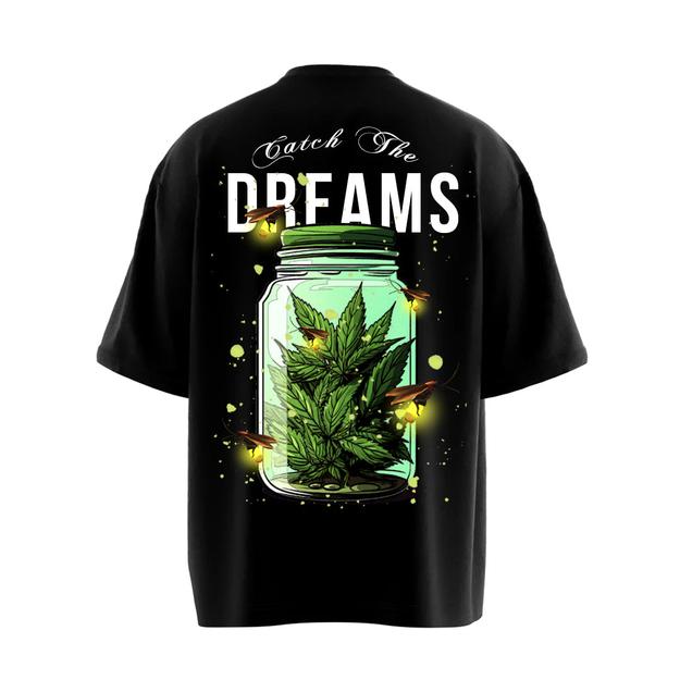 Catch the Dreams Black Oversized T-shir