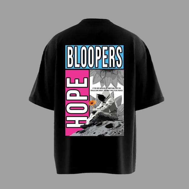 HOPE Graphic Printed Black Oversized T-shirt