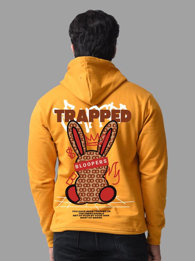 Trapped Musturd Winter Wear Men Oversized Hoodie