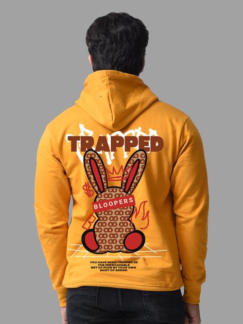 Trapped Musturd Winter Wear Men Oversized Hoodie