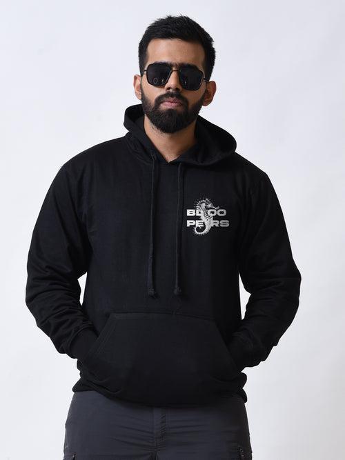 Seahorse  Black Winter wear Full Sleeve Hoodies