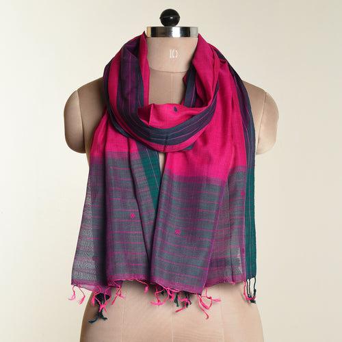 Cotton stoles - Pink blue