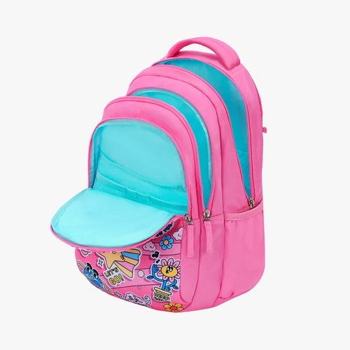 Genie Pearl 27L Pink Juniors Backpack With Easy Access Pockets