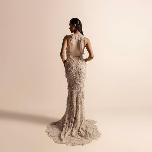 3D EMBELLISHED VANA PEARL GOWN